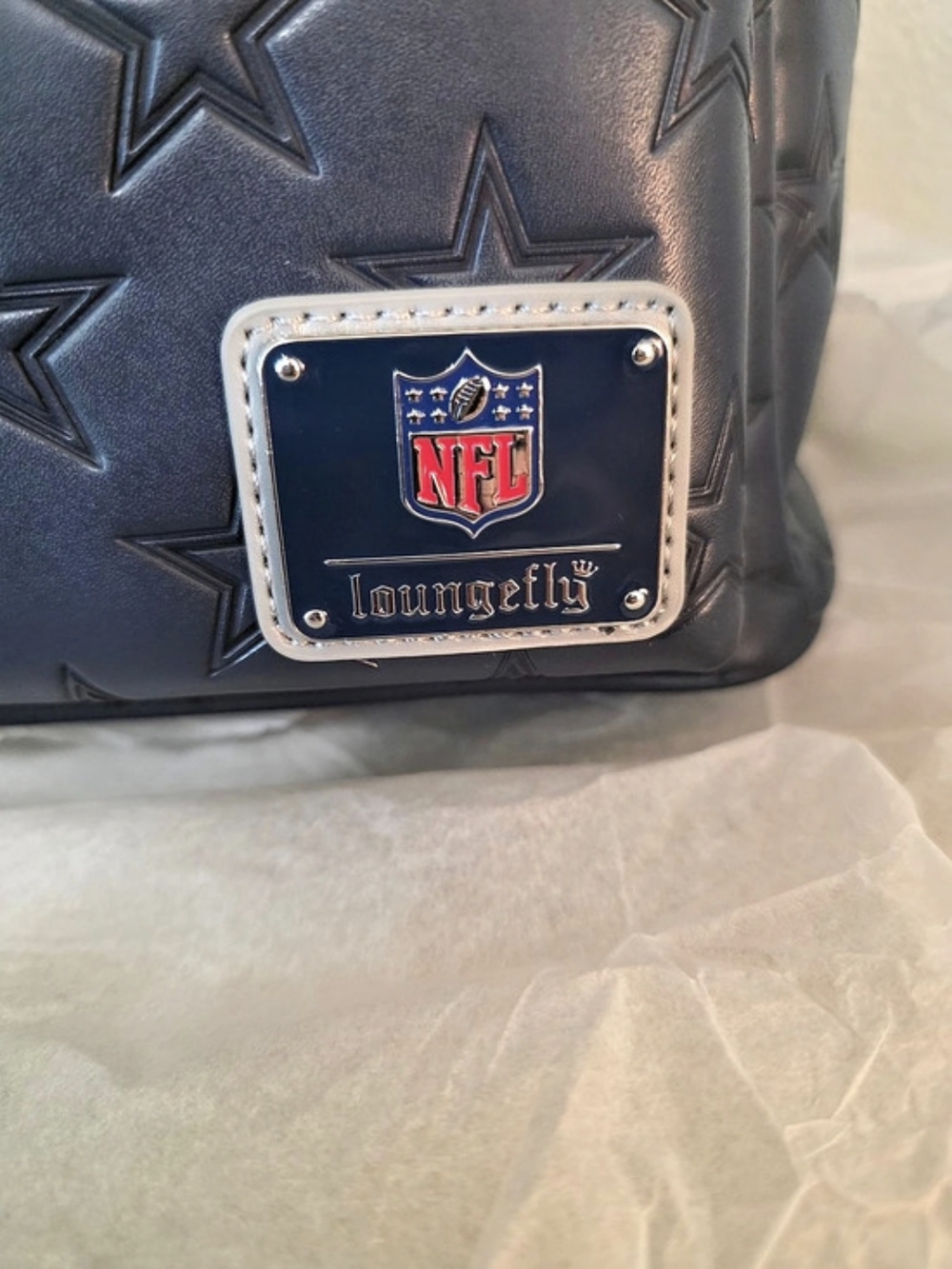 Loungefly NFL Dallas Cowboys Patches Mini Backpack and Zip Around Wallet Set &
